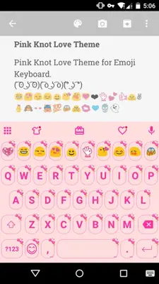 Pink Knot Love Theme android App screenshot 1