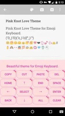 Pink Knot Love Theme android App screenshot 3